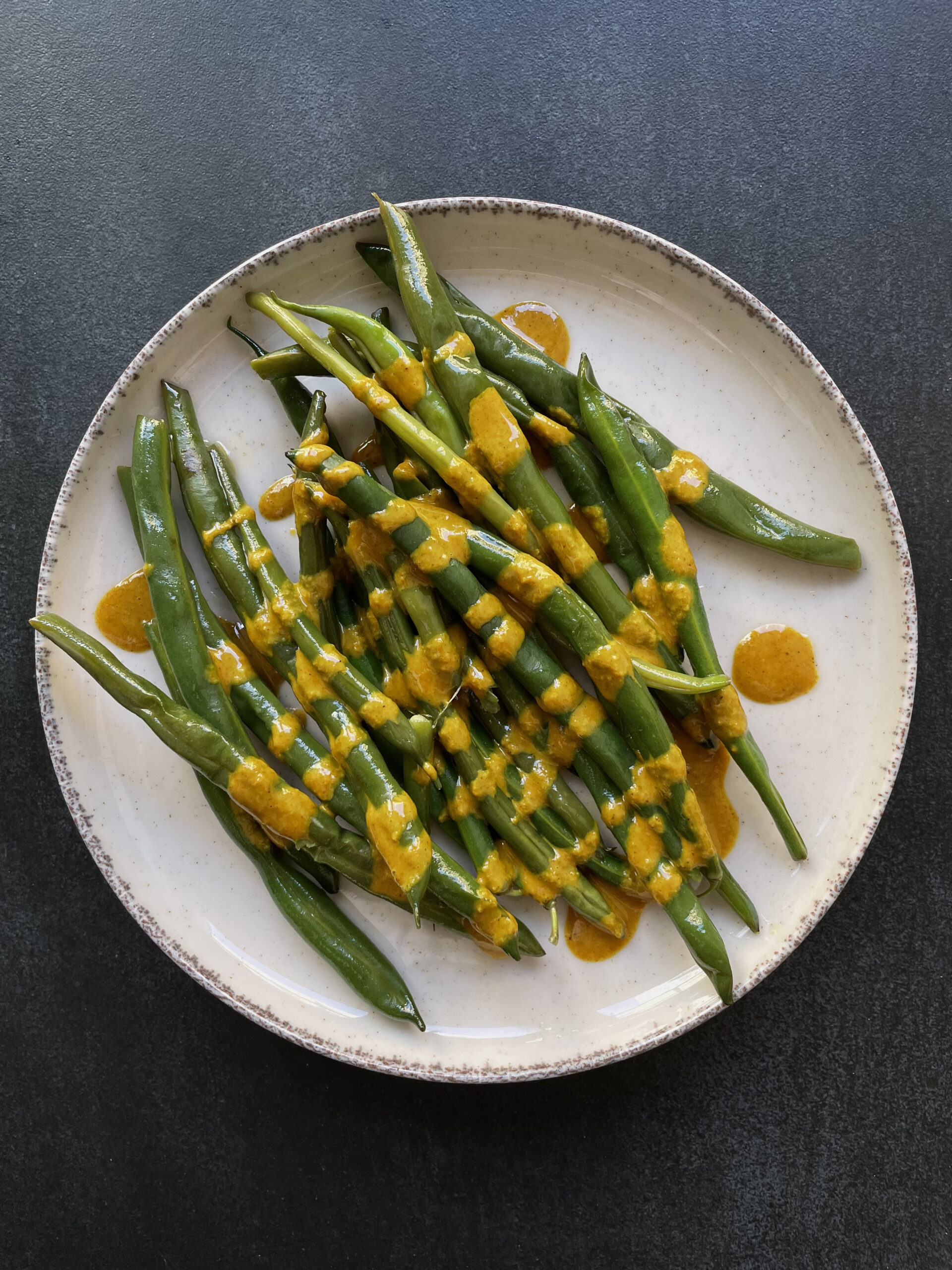 Green Beans with Creamy Turmeric Dressing Asia Rosso, MS, RD